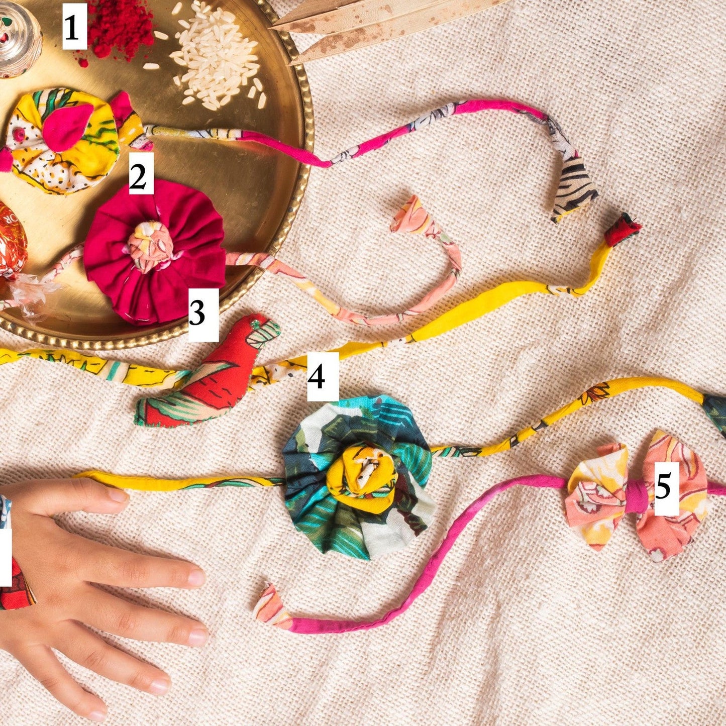 Assorted Set of Rakhis-Rakhis-House of Ekam