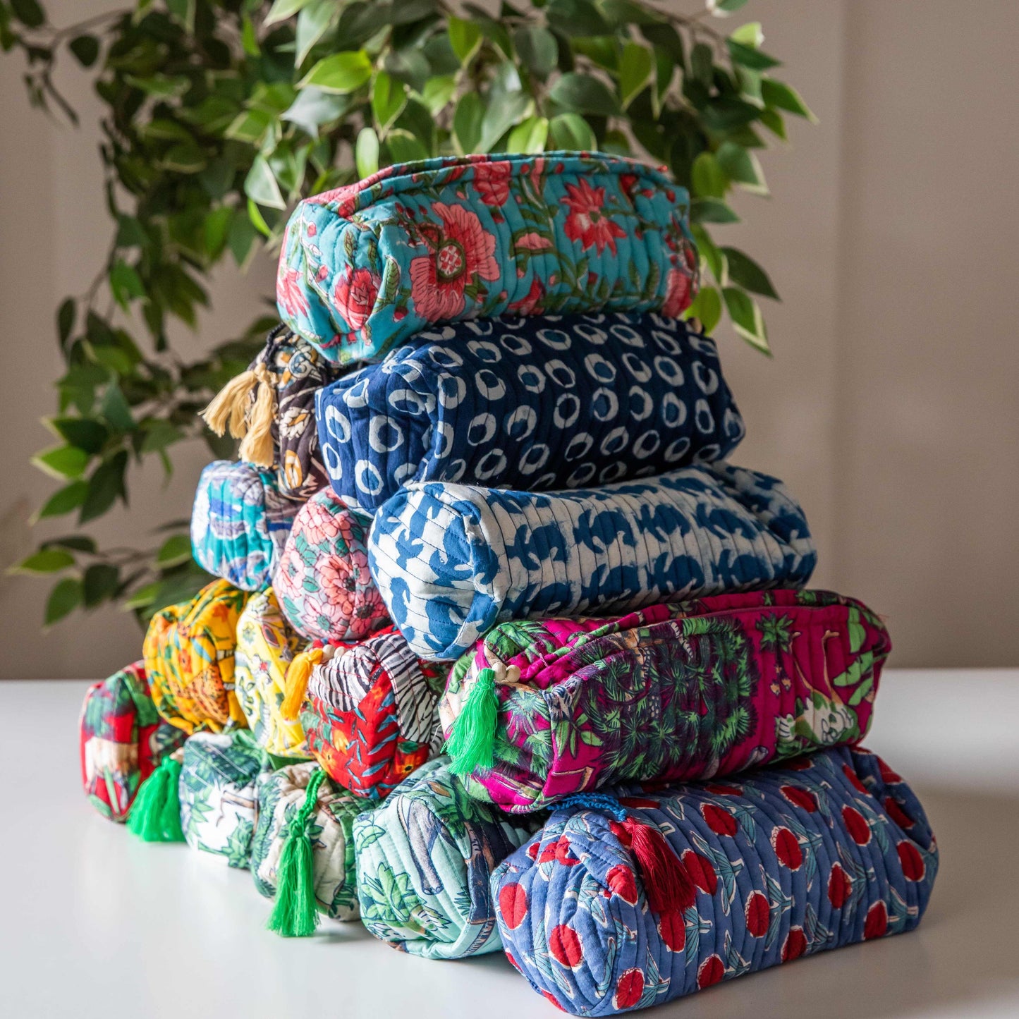 Assorted Set of Multicolour Pouches-Pouches-House of Ekam