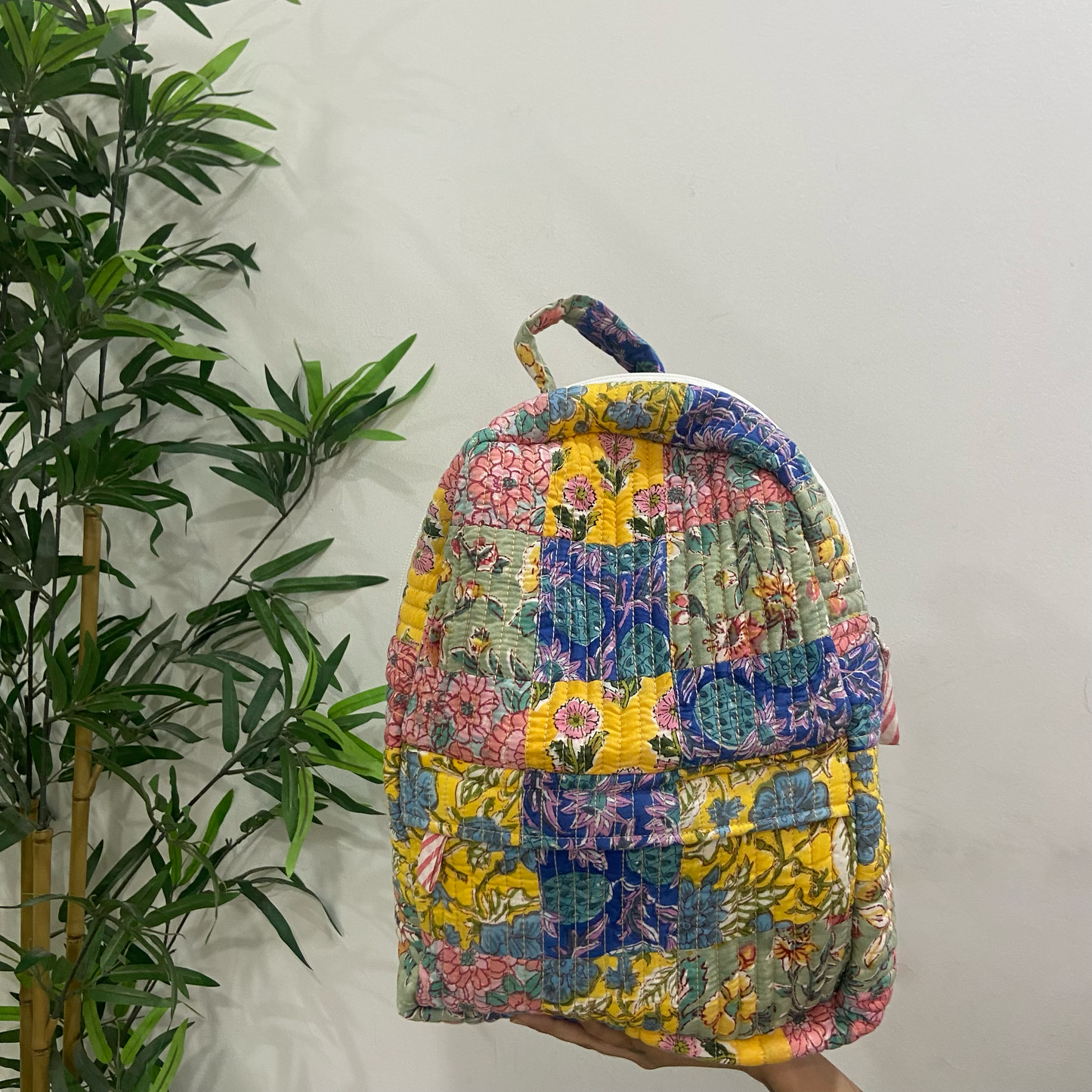 Multicolor Patchwork Backpack