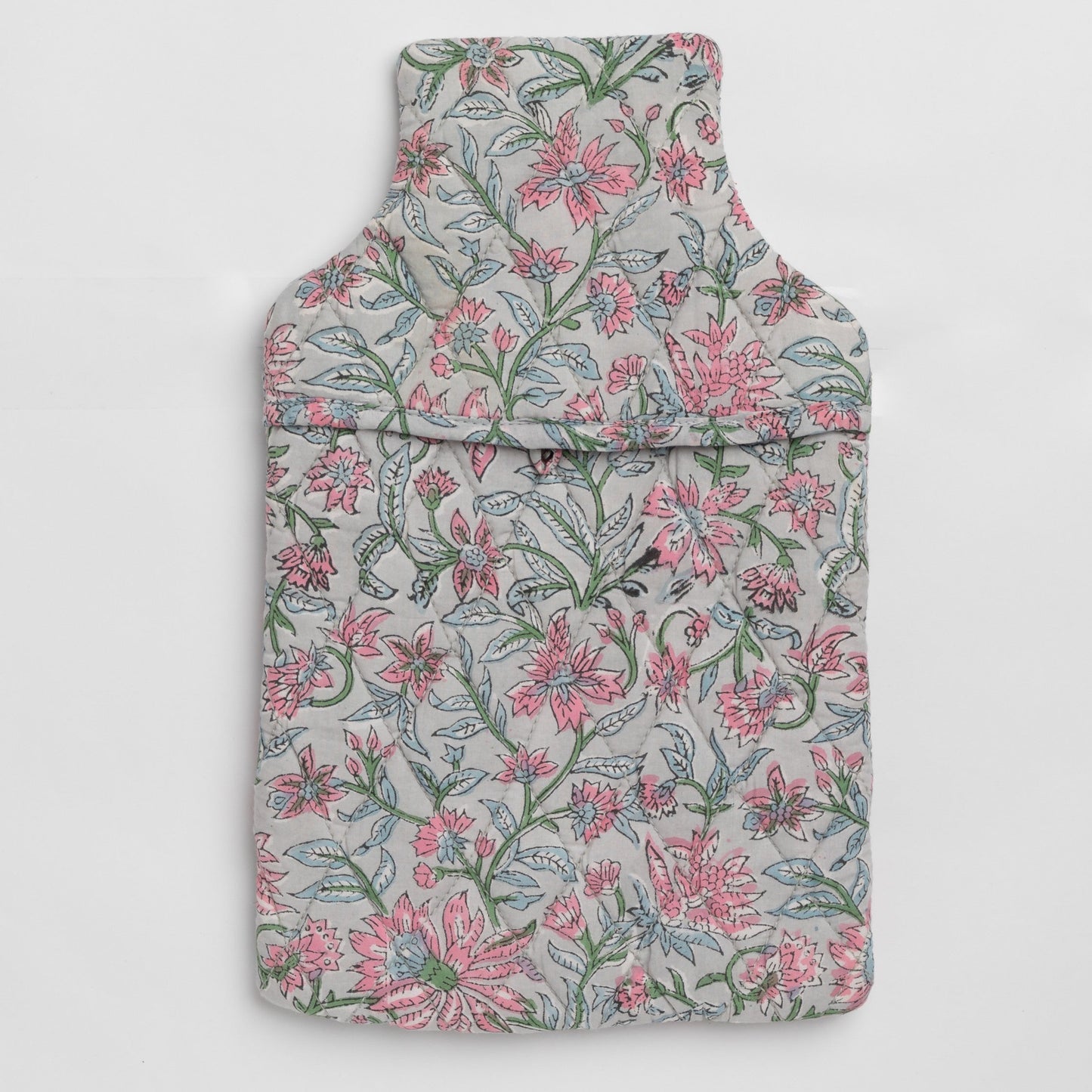 Pastel Pink and Grey  Hot Water Bag Cover