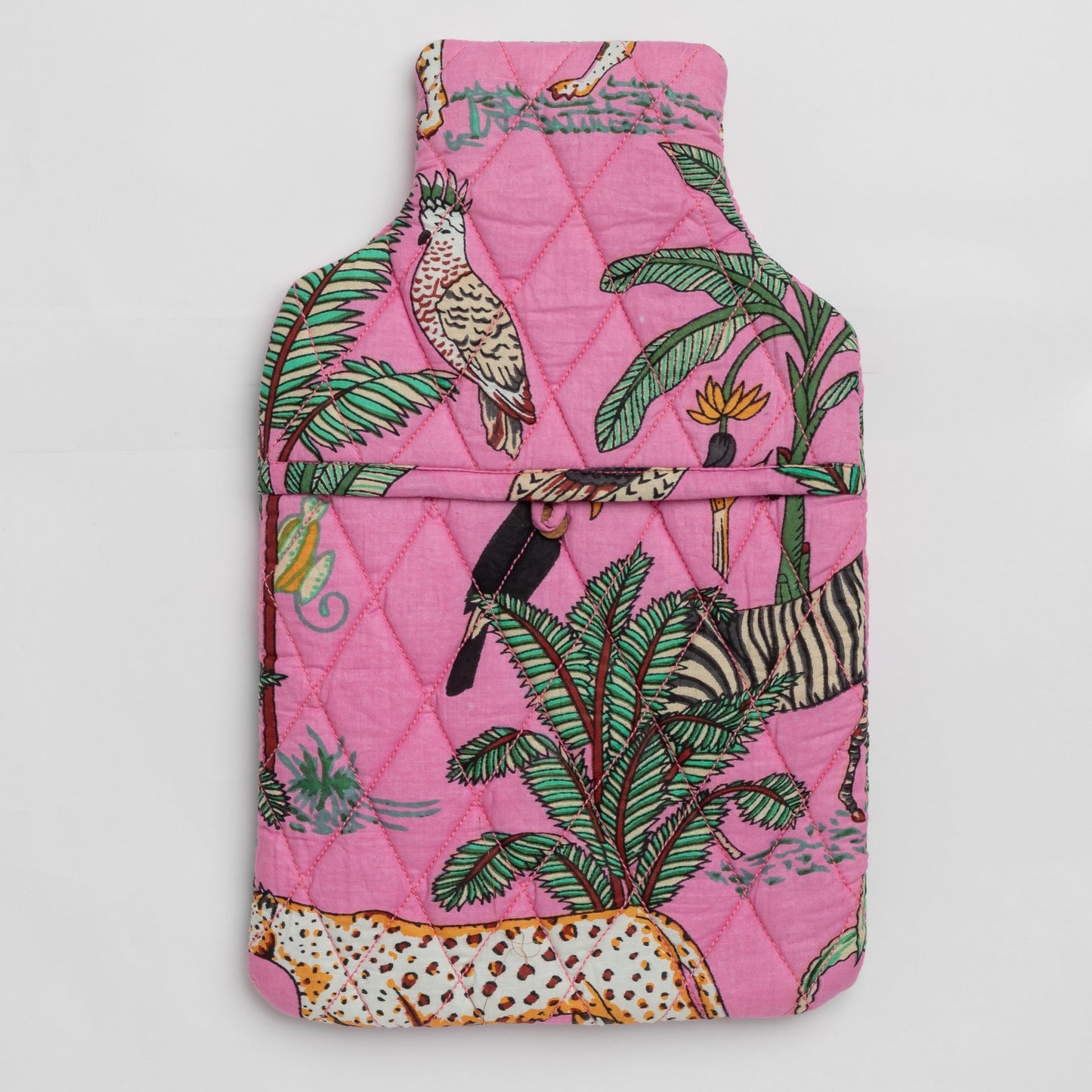 Pink Tropical Safari Hot Water Bag Cover