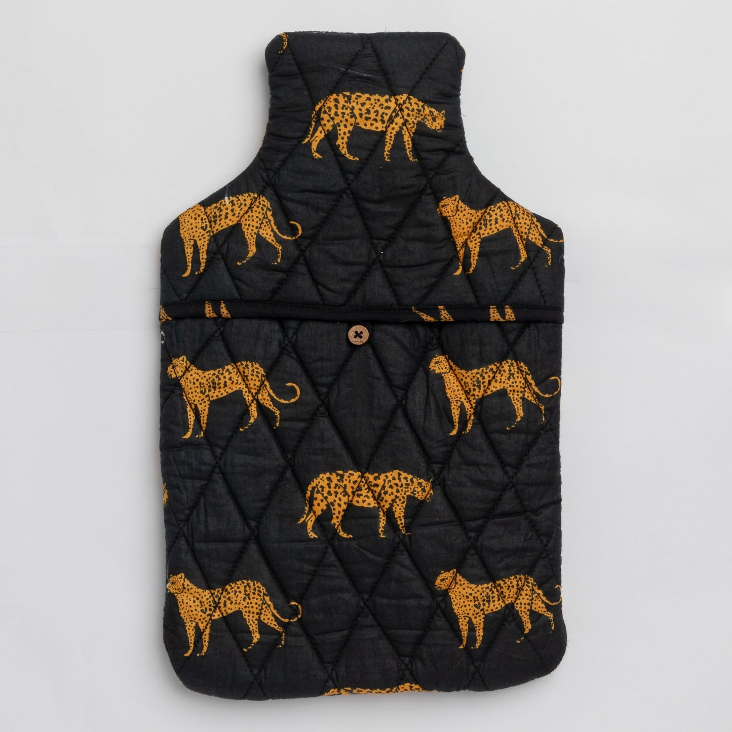 Black Leopard Hot Water Bag Cover