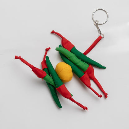 Nimbu Mirchi Keychains Set of 2