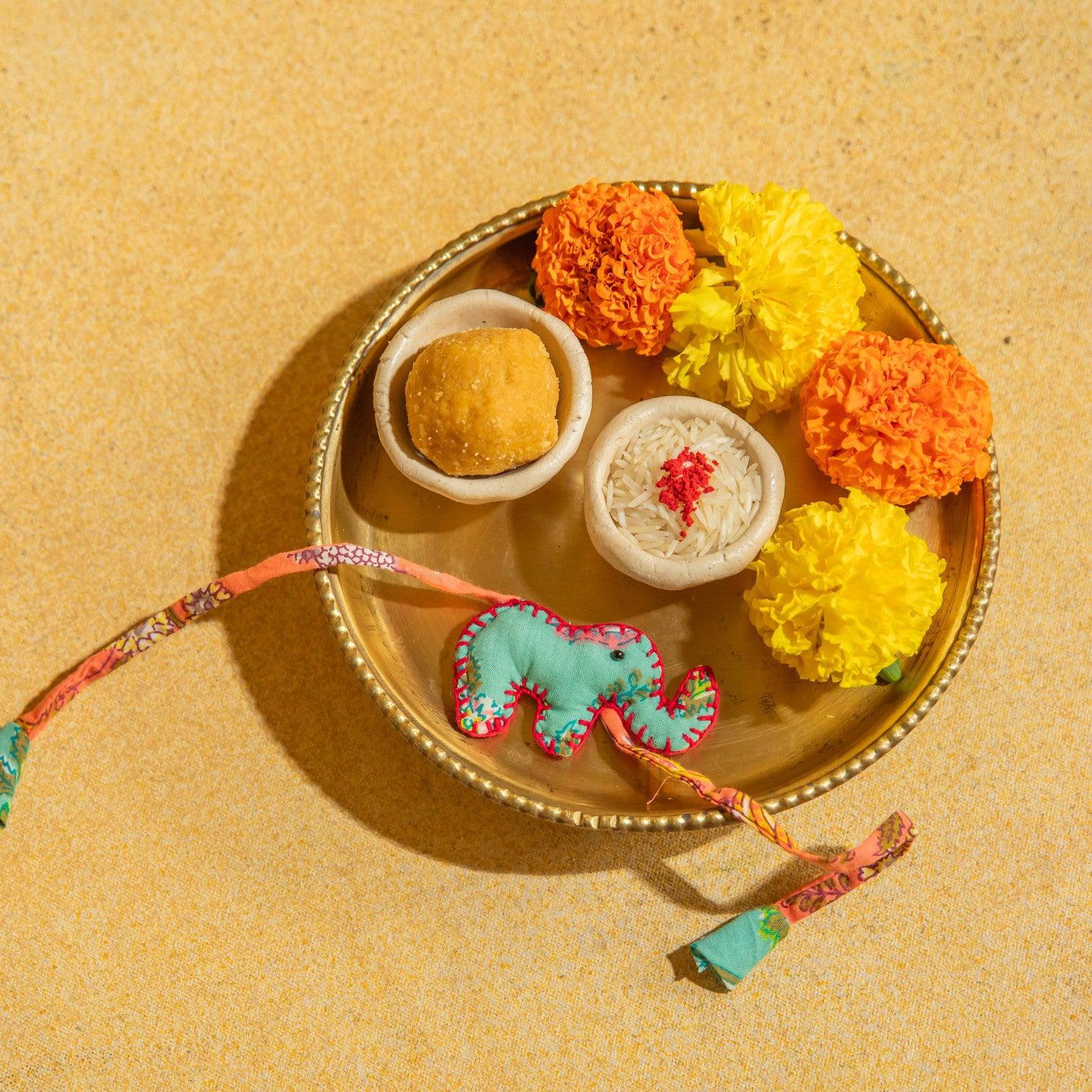 Zero Waste Elephant Rakhi-Rakhis-House of Ekam