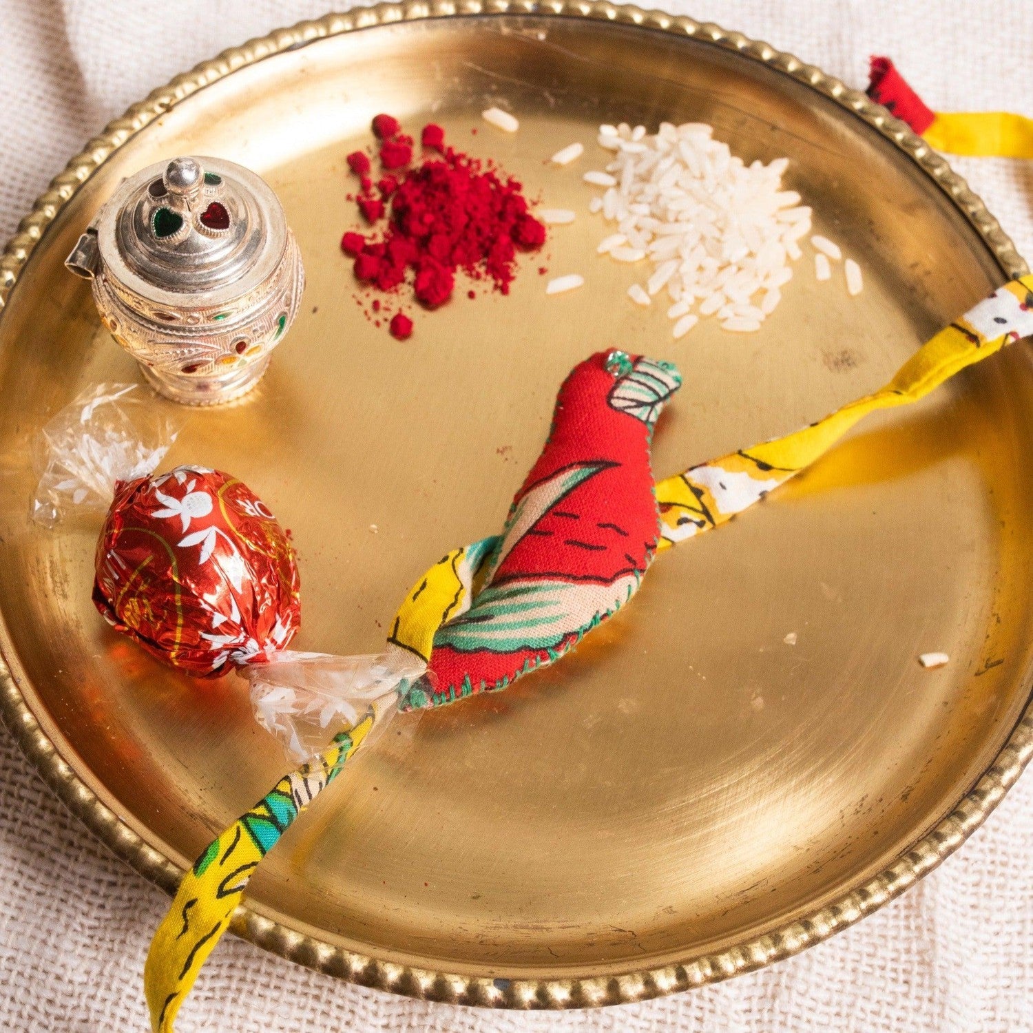 Zero Waste Red Bird Rakhi-Rakhis-House of Ekam